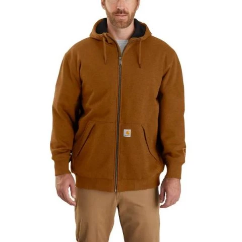 Men's Carhartt Rain Defender Loose Fit Midweight Thermal-Lined Full-Zip Sweatshirt #104078 6 Men's Carhartt Rain Defender Loose Fit Midweight Thermal-Lined Full-Zip Sweatshirt #104078 - Image 4
