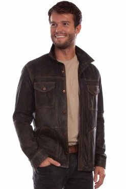 Men's Scully Leather Jacket #2025-303
