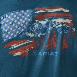 Men's Ariat Blue American Flag T-Shirt #10045279 -Ariat Store 16d5e04c8693a31cdea83f41d395b37b