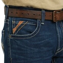 Men's Ariat M5 Straight Stretch Remming Stackable Straight Leg Jean #10040746 -Ariat Store 218b879c2cf8763092e59bab50c60926