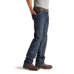 Men's Ariat M4 Low Rise Boot Cut Fire Resistant Jean #10012555 -Ariat Store 27068 10012555 side