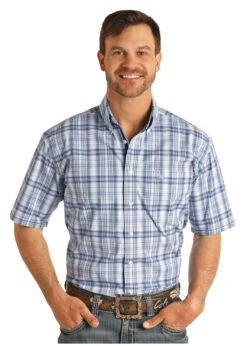 Men's Rough Stock Button Down Shirt #R1D3266-C