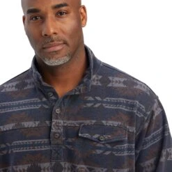 Men's Ariat Printed Overdyed Washed Sweater #10041691 -Ariat Store 3cd70ecfa377dbb09d36d48a196b0651