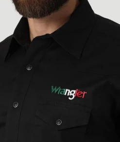 Men's Wrangler Logo Snap Front Shirt #112317124 -Ariat Store 3d446bd5bef4edc711587af6047a79fe 59a7965c ada9 41c6 9532 4b526bd19e79