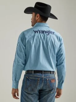 Men's Wrangler Logo Snap Front Shirt #112327778 -Ariat Store 49dfeb9b02fcf0bb673a283e30d4038b