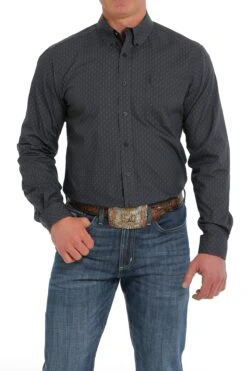 Men's Cinch Navy Button Down Shirt #MTW1347065NAV -Ariat Store 4f6812aff62397db25fc9bc1adee82ec