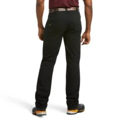 Men's Ariat Rebar Double Front Black Pant #10030231