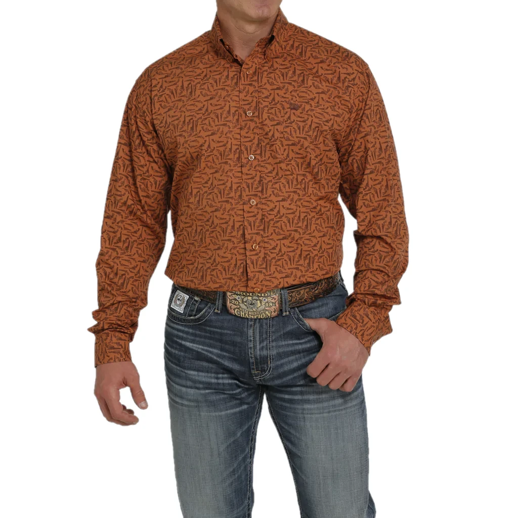 Men's Cinch Brown Button Down Shirt #MTW1105455 3 Men's Cinch Brown Button Down Shirt #MTW1105455