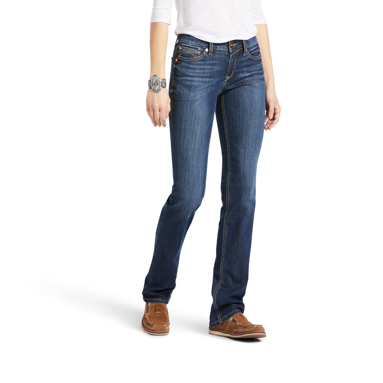 Women's Ariat R.E.A.L. Perfect Rise Analise Stackable Straight Leg Jean #10039603-C 4 Women's Ariat R.E.A.L. Perfect Rise Analise Stackable Straight Leg Jean #10039603-C - Image 2