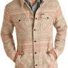 Men's Panhandle Taupe Aztec Shirt Jacket #RRMO92RZWN -Ariat Store RRMO92RZWNZ 94510