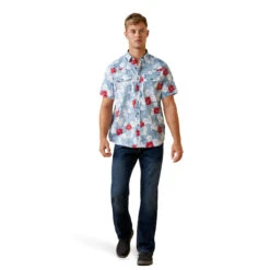 Men's Ariat VentTEK Western Aloha Fitted Button Down Shirt #10044015 -Ariat Store a12a0b2936a0c6e98a815b769fc2061d