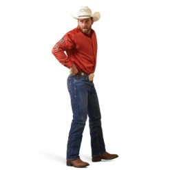 Men's Ariat Team Logo Twill Classic Fit Button Down Shirt #10043522 -Ariat Store a9889878bf87cb29810418b871506a47