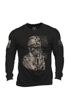 Men's Nine Line Long Sleeve T-Shirt #Black E9-TEDDY-LS