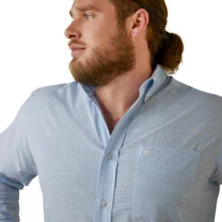 Men's Ariat Solid Slub Classic Fit Button Down Shirt #10045025 -Ariat Store af9df06978799ab0785773e2a429c2e9