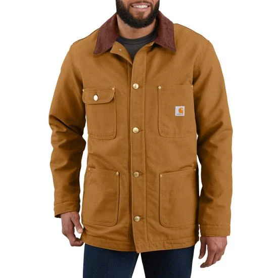 Men's Carhartt Loose Fit Firm Duck Blanket-Lined Chore Coat #103825 4 Men's Carhartt Loose Fit Firm Duck Blanket-Lined Chore Coat #103825 - Image 2