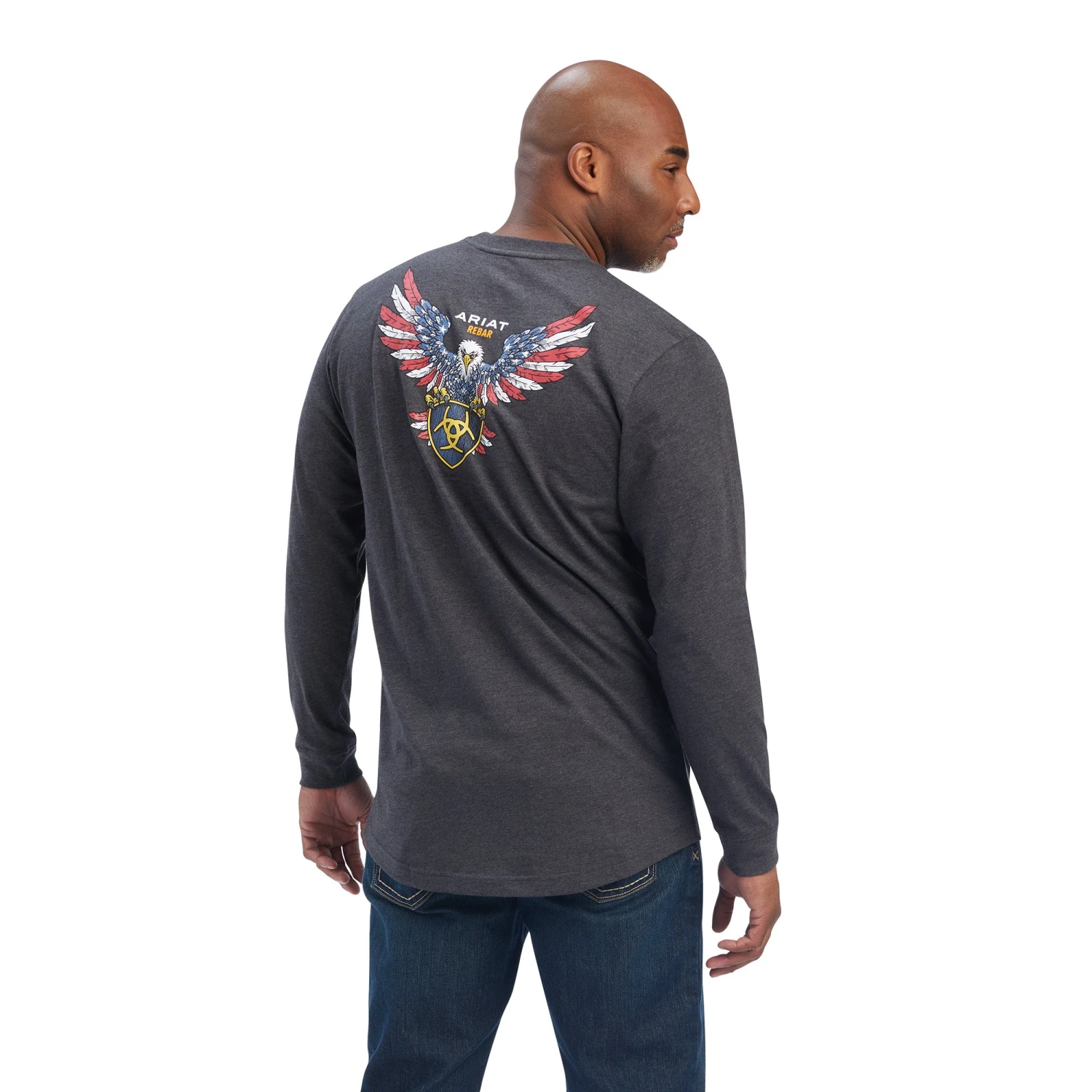 Men's Ariat Rebar Cotton Strong American Raptor T-Shirt #10041422 3 Men's Ariat Rebar Cotton Strong American Raptor T-Shirt #10041422