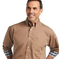 Men's Ariat Wrinkle Free Solid Classic Fit Button Down Shirt #10039893 -Ariat Store b33cafec85d6d7e1f6aa6007e6a49fbe