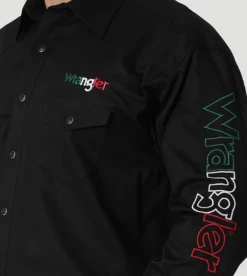 Men's Wrangler Logo Snap Front Shirt #112317124 -Ariat Store bbe70dbe3d5ce90f0b473e6ae2224e44 86cf1ccf 6956 4bbd aa87 0a0272375f27