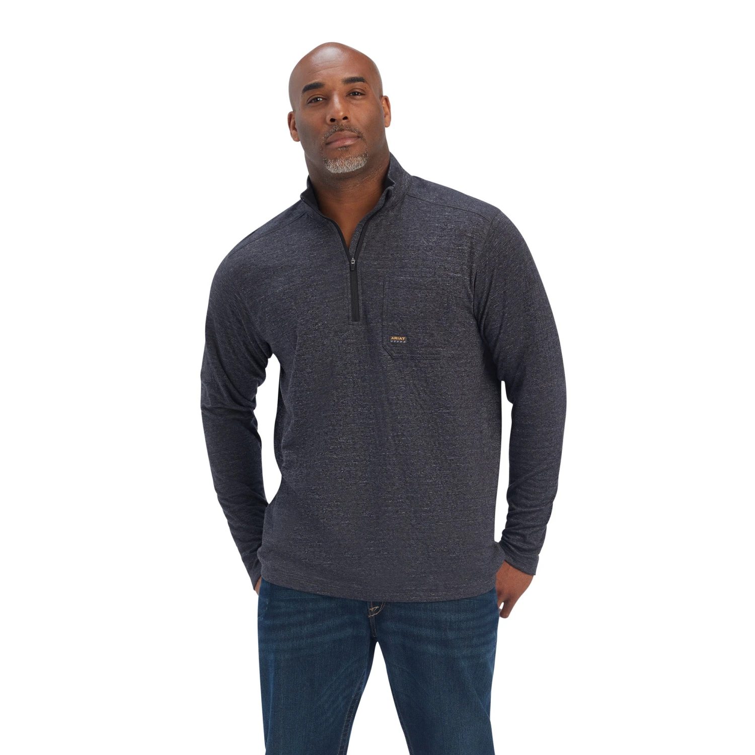 Men's Ariat Rebar Foundation 1/4 Zip Shirt #10041415 3 Men's Ariat Rebar Foundation 1/4 Zip Shirt #10041415