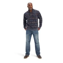 Men's Ariat Printed Overdyed Washed Sweater #10041691 -Ariat Store c4824fa080ee2124e4942f1d7b78ba6a