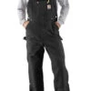 Men's Carhartt Unlined Zip-To-Thigh Bib #R37BLK -Ariat Store carhartt duck zip to thigh bib overall unlined 1