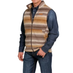 Men's Cinch Fleece Vest #MWV1585001BRN -Ariat Store e0252b05f11b7792dde24f381d25d6aa