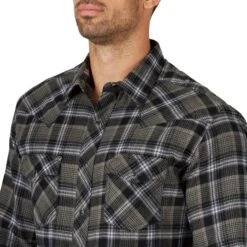 Men's Wrangler Retro Snap Front Flannel Shirt #112318786X -Ariat Store e0f00b6cb0a0aa83c7f1e2d05bbd4004