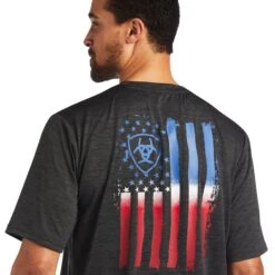 Men's Ariat Charger Vertical Flag T-Shirt #10040632 -Ariat Store ee1e9e68580e0a810b0dc193a7a77185