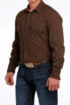 Men's Cinch Brown Snap Front Shirt #MTW1301061 -Ariat Store ee3e64cb641f9fba15e15c17dc70ed53