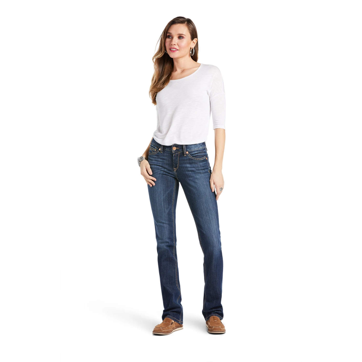 Women's Ariat R.E.A.L. Perfect Rise Analise Stackable Straight Leg Jean #10039603-C 3 Women's Ariat R.E.A.L. Perfect Rise Analise Stackable Straight Leg Jean #10039603-C