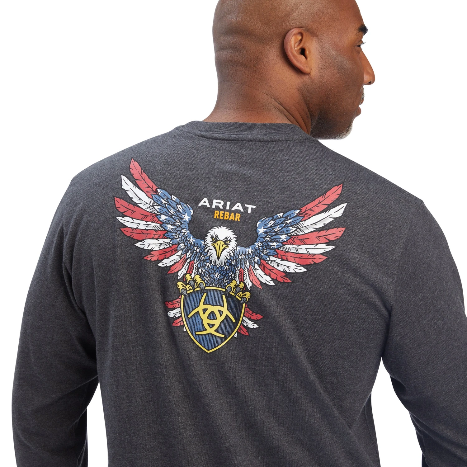 Men's Ariat Rebar Cotton Strong American Raptor T-Shirt #10041422 6 Men's Ariat Rebar Cotton Strong American Raptor T-Shirt #10041422 - Image 4