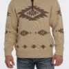 Men's Cinch 1/4 Zip Aztec Print Pullover Sweater #MWK1560002KHA -Ariat Store fc4a00c2c1a76bef6f62f3eb3eb3689b