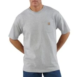 Men's Carhartt Loose Fit Heavyweight Pocket T-Shirt #K87 -Ariat Store image K87HGY