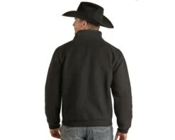 Men's Panhandle Black Solid Bomber Coat #RRMO92RZX1 -Ariat Store rock n roll mens cotton solid bomber coat rrmo92rzx1 3